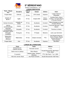 5ª SÉRIE/6ºANO ENSINO FUNDAMENTAL