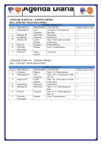 UNIDADE ILHOTAS – ENSINO MÉDIO DIA: 15/05/2017 SEGUNDA