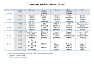 Disciplinas ofertadas 2011/1