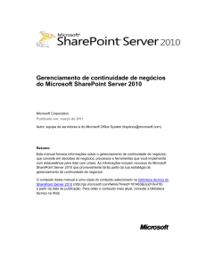 Fazer backup de um farm (SharePoint Server