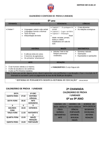 EMITIDO EM 19.02.14 CALENDÁRIO E CONTEÚDO DE PROVA (I