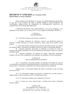 Decreto nº 14782/2015 - Governo do Estado de Santa Catarina