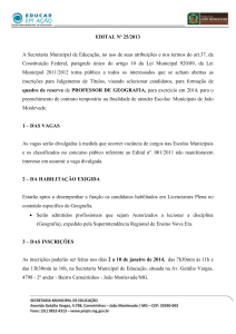 edital nº 25/2013 - Prefeitura Municipal de João Monlevade