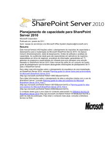 Testes de desempenho para SharePoint Server