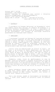 CONSELHO ESTADUAL DE EDUCAÇÃO Processo CEE nº 1673/88
