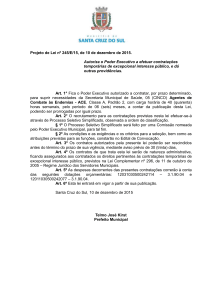 Projeto de Lei nº 245-E-2015 - Câmara de Vereadores de Santa