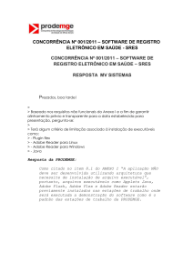 Questionamento - RESPOSTA MV SISTEMAS - 04-06-2012