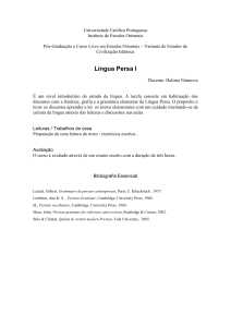 A Língua Persa- Nível 1 - Universidade Católica Portuguesa