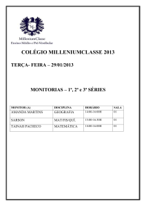 COLÉGIO MILLENIUMCLASSE 2013 TERÇA