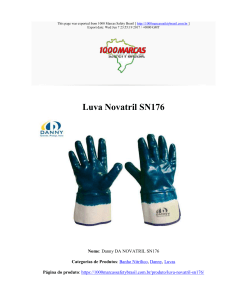 Luva Novatril SN176 : 1000 Marcas Safety Brasil : http