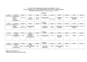 Horário 2012/2 - Departamento de Línguas Estrangeiras