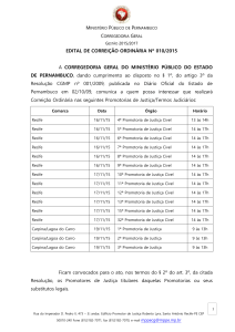 Edital de Correição Ordinária nº 010-2015 - DOE 10-10-15