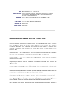 RDC n 16 de 02 de Março de 2007