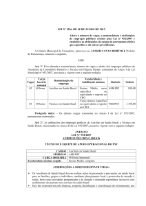 atribuições dos cargos - Prefeitura Municipal de Renascença