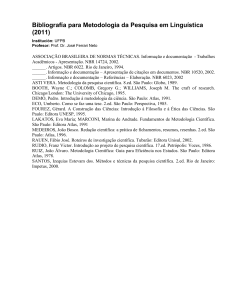 Bibliografía para Metodologia da Pesquisa em Linguística (2011