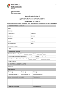 Formulário de candidatura