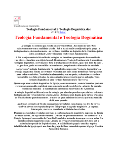 Teologia Fundamental E Teologia Dogmática