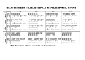 horário exames 2014 - colegiado de letras