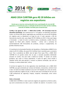 ABAD 2014 CURITIBA gera R$ 20 bilhões em negócios aos