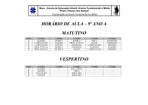 horário de aula