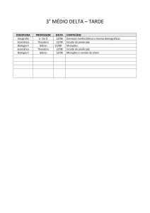 3° MÉDIO DELTA – TARDE DISCIPLINA PROFESSOR DATA