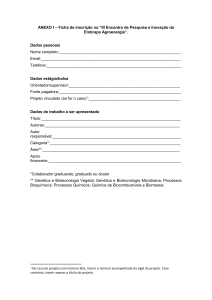 Anexo I - Ficha de inscrição e formulário CLP