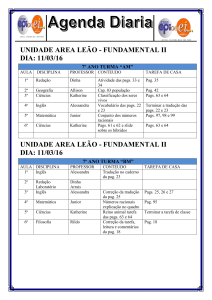 unidade area leão - fundamental ii dia: 11/03/16 7º ano turma “am”