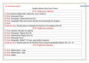 Dia 20 de Março de 2017. Tarefas Diárias Para Casa 2º Ano 2º A