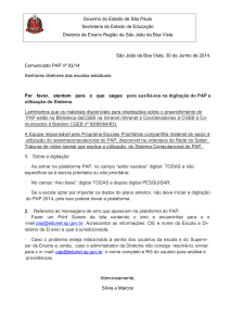 30/06/2014 - Comunicado PAP nº 03/14