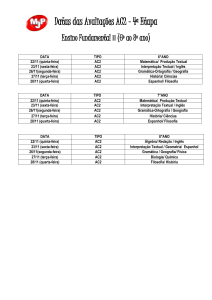 Datas das Avaliações AC2