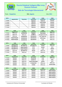 horário de agosto para nte 2012
