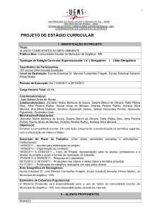 projeto de estágio curricular - escolafragelliangelica