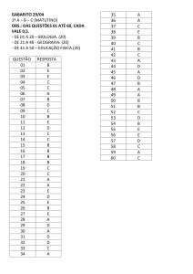 obs.: das questões 01 até 60, cada vale 0,5.