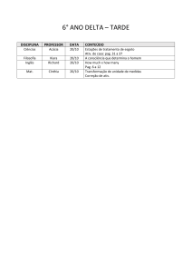 6° ANO DELTA – TARDE DISCIPLINA PROFESSOR DATA