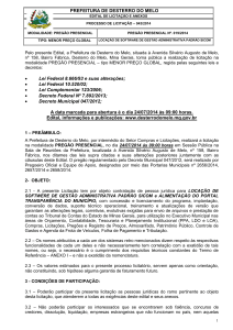 pregão presencial nº. 019/2014 - Prefeitura Municipal de Desterro