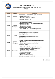 Apontamentos 1º ano - Colégio AC Fundamental