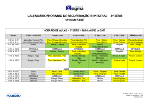 calendário de recuperação 1º bimestre