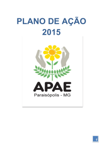 Plano de Ação 2015 - Apae de Paraisópolis