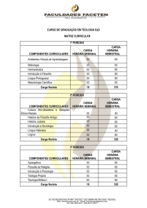 CURSO DE GRADUAÇÃO EM TEOLOGIA EaD MATRIZ