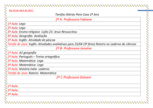 Dia 18 de Abril de 2017. Tarefas Diárias Para Casa 2º Ano 2º A