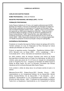 Carlos Passos é bailarino há 15 anos, com registro