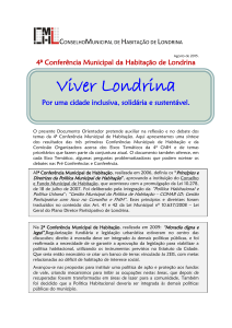 4ª Conferência Municipal da Habitação de Londrina Viver Londrina