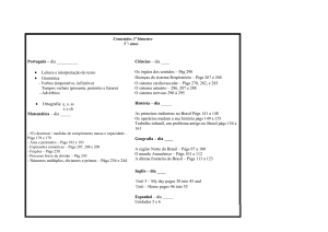 ºs Conteúdos 3º bimestre 5 anos Português – dia ______ Ciências