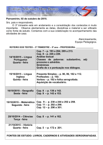 14/10/2015 – Língua Portuguesa Quarta
