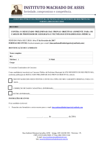 formulário para recurso contra resultado preliminar das provas
