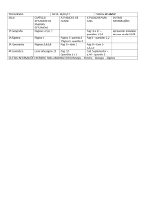 TELEAGENDA DATA: 18/01/17 TURMA: 8º ANO C AULA