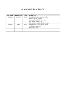 6° ANO DELTA – TARDE DISCIPLINA PROFESSOR DATA