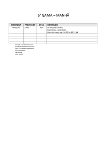 6° gama – manhã