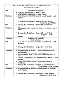 Mostra Pedagógica 2015 – Programação