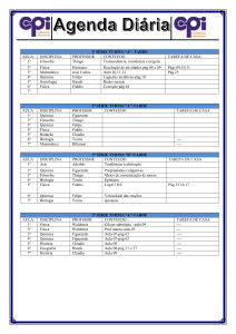 Y` Agenda Diária 1ª SÉRIE TURMA “A”